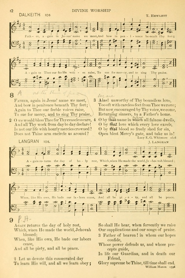 The Church Hymnary: a collection of hymns and tunes for public worship page 12