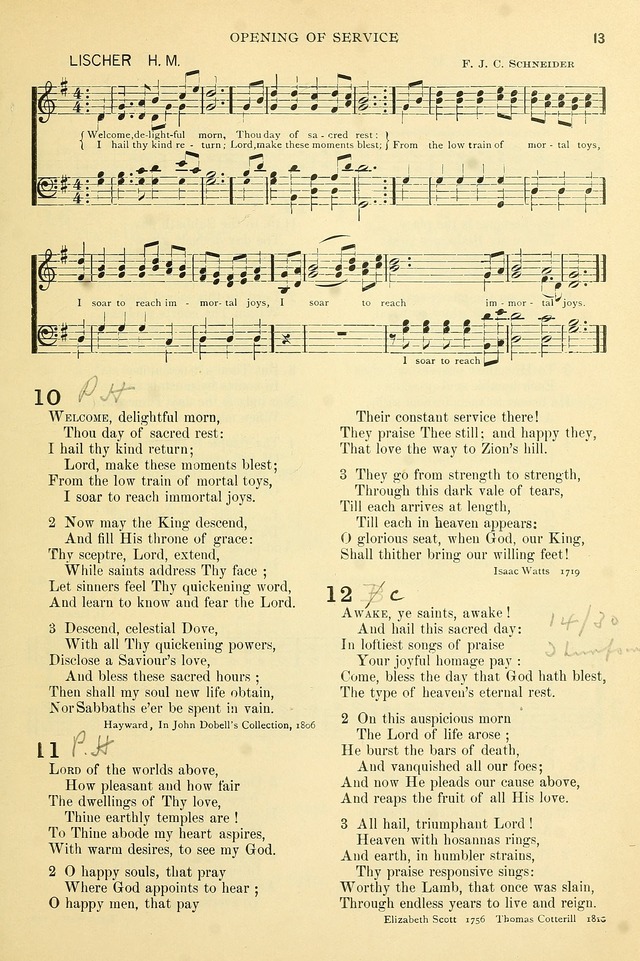 The Church Hymnary: a collection of hymns and tunes for public worship page 13