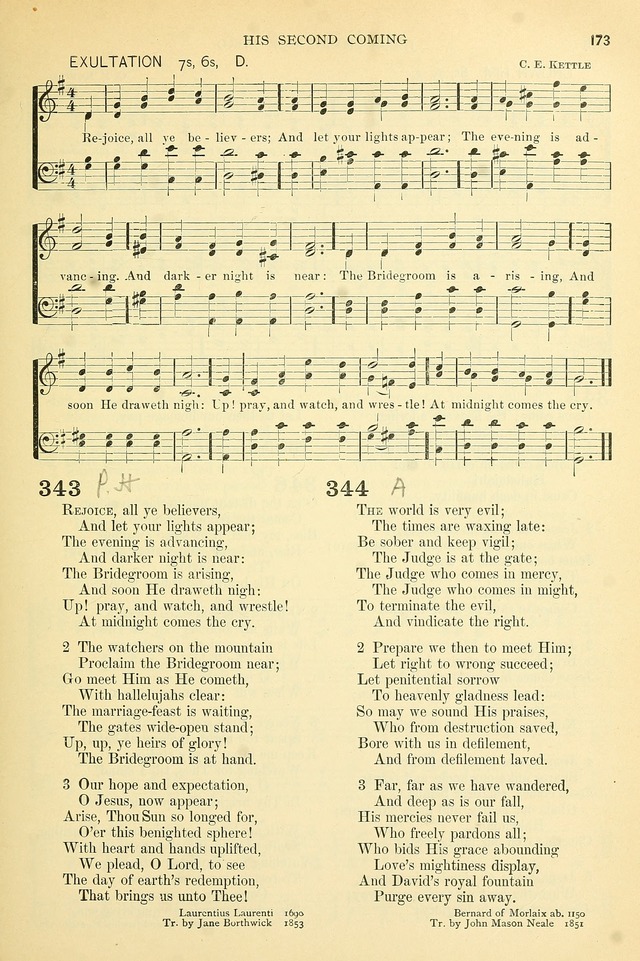 The Church Hymnary: a collection of hymns and tunes for public worship page 173