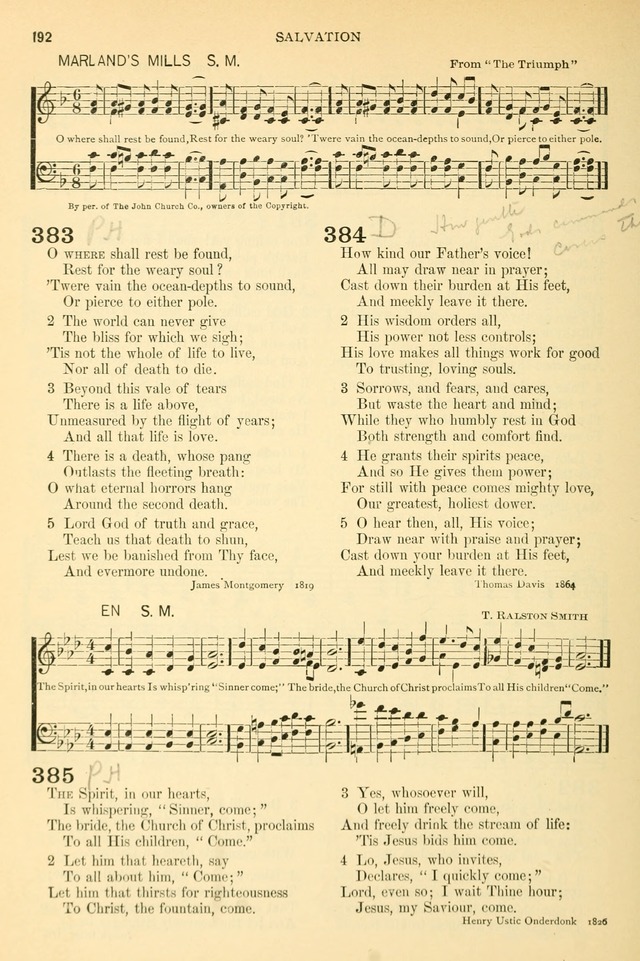 The Church Hymnary: a collection of hymns and tunes for public worship page 192