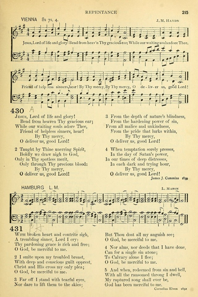 The Church Hymnary: a collection of hymns and tunes for public worship page 215