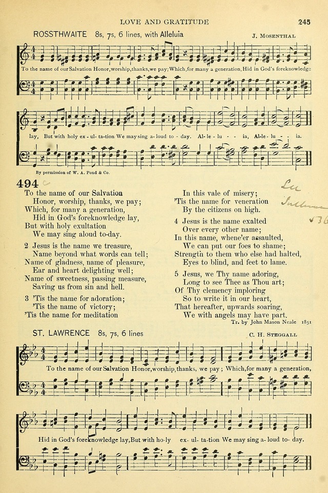 The Church Hymnary: a collection of hymns and tunes for public worship page 245