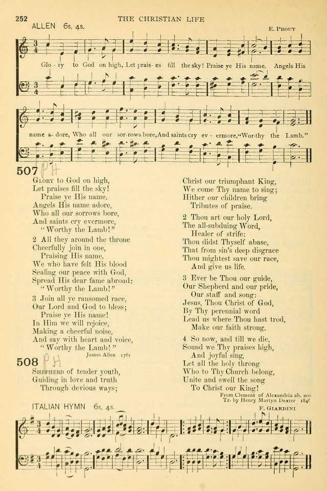 The Church Hymnary: a collection of hymns and tunes for public worship page 252