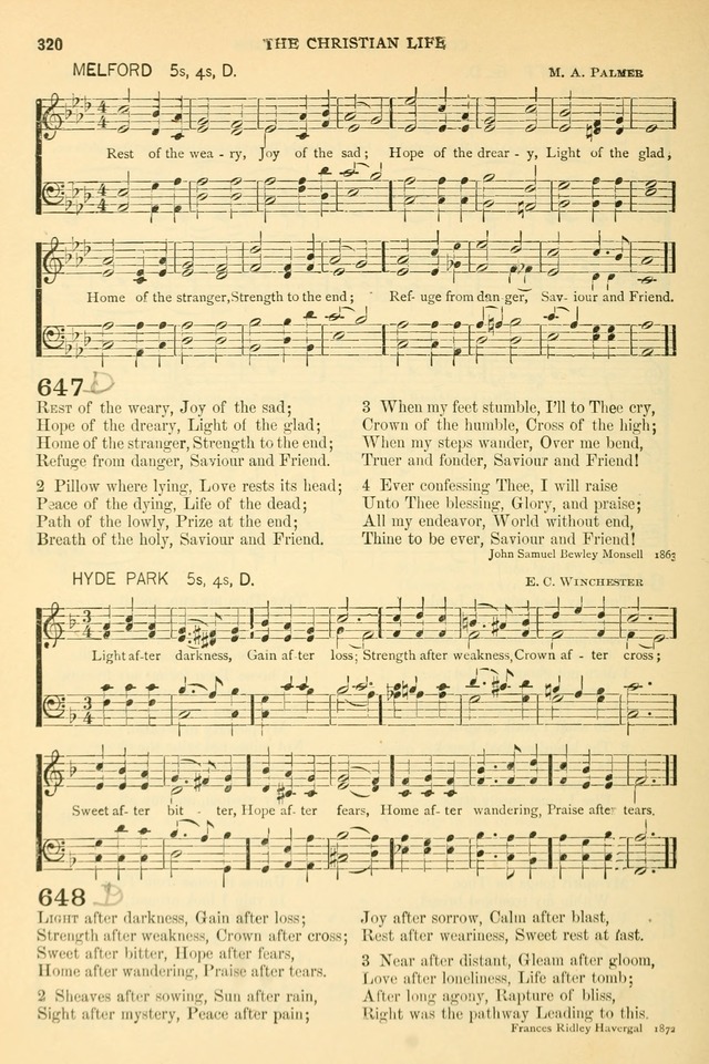 The Church Hymnary: a collection of hymns and tunes for public worship page 320