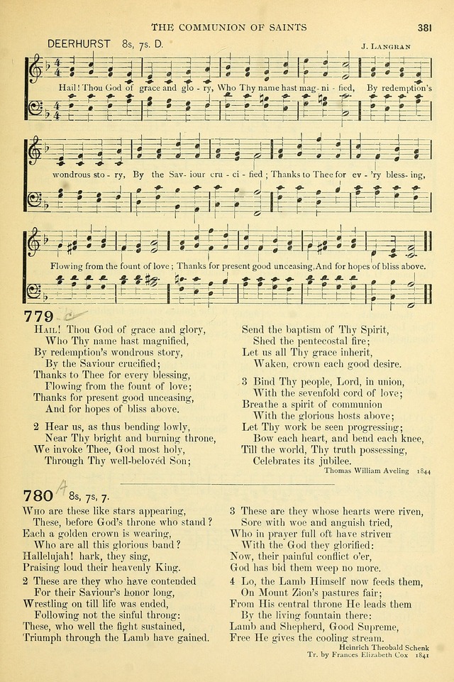 The Church Hymnary: a collection of hymns and tunes for public worship page 381