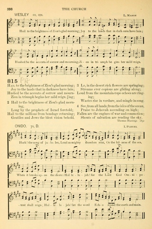 The Church Hymnary: a collection of hymns and tunes for public worship page 398