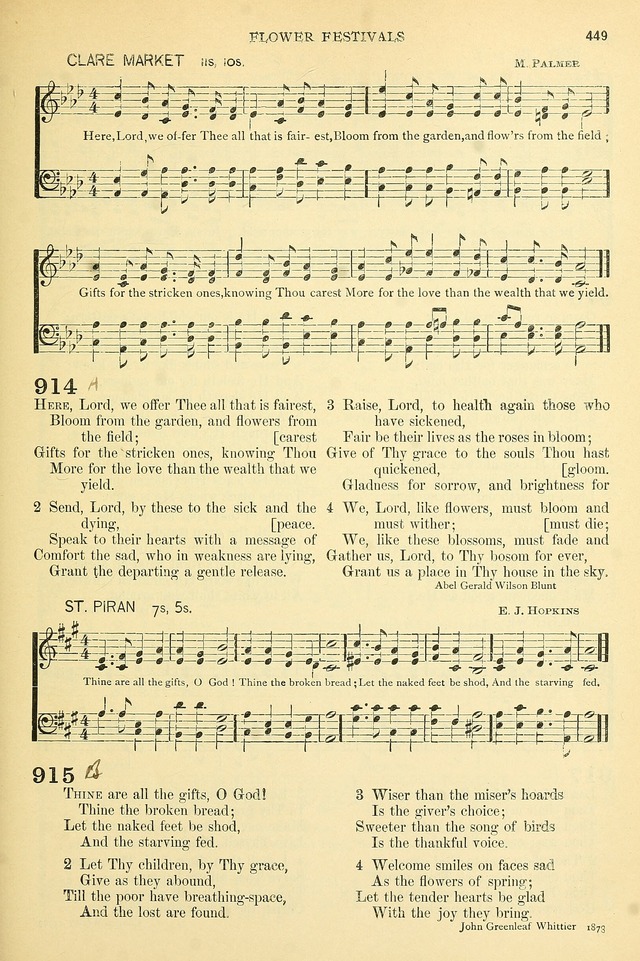 The Church Hymnary: a collection of hymns and tunes for public worship page 449