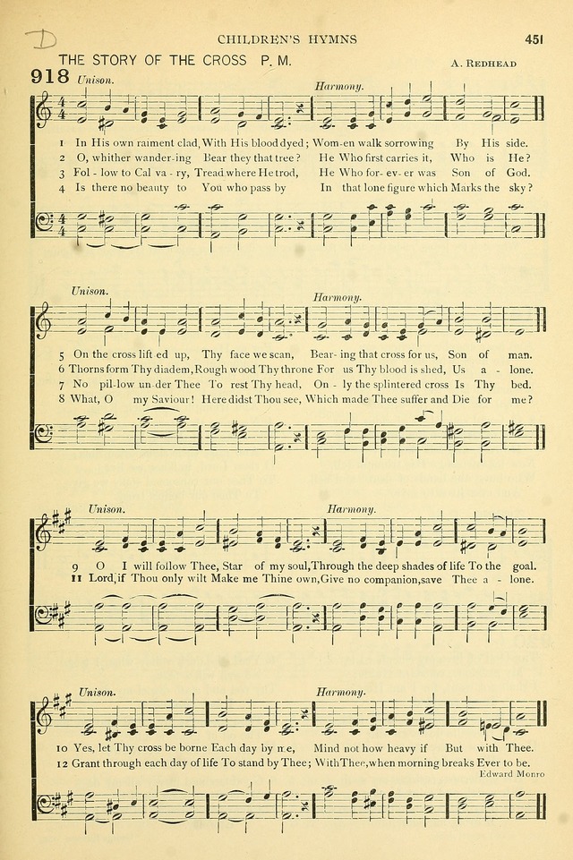 The Church Hymnary: a collection of hymns and tunes for public worship page 451