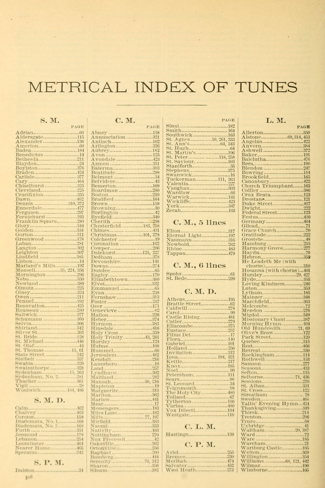 The Church Hymnary: a collection of hymns and tunes for public worship page 508