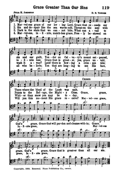 Choice Hymns of the Faith page 109