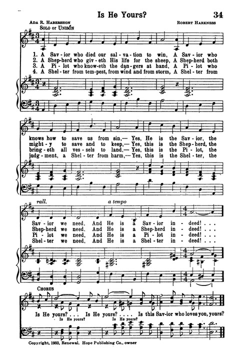 Choice Hymns of the Faith page 29