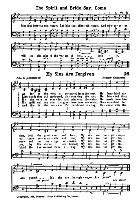 Choice Hymns of the Faith page 31