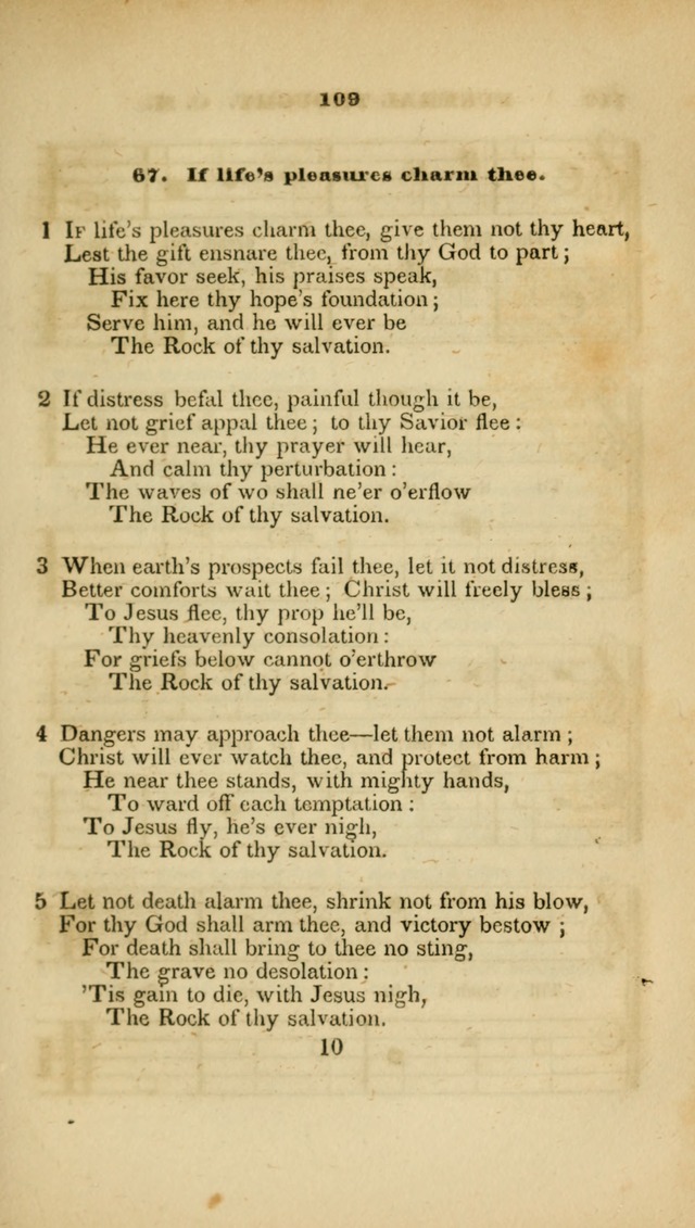 The Christian Lyre: adapted for use in families, prayer meetings, and revivals of religion page 109