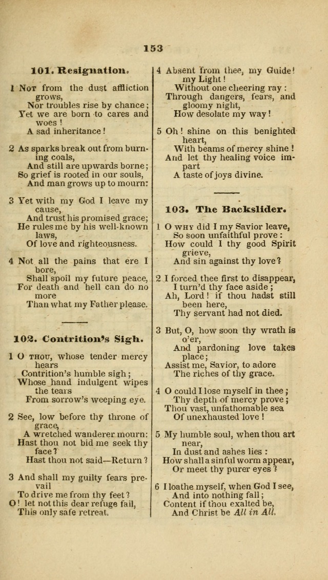The Christian Lyre: adapted for use in families, prayer meetings, and revivals of religion page 153