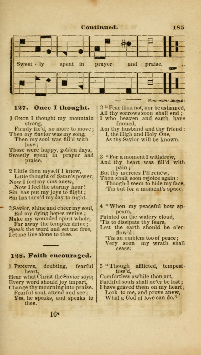 The Christian Lyre: adapted for use in families, prayer meetings, and revivals of religion page 185