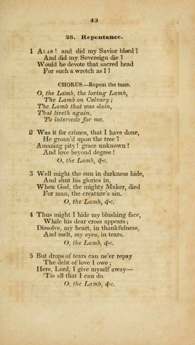The Christian Lyre: adapted for use in families, prayer meetings, and revivals of religion page 43