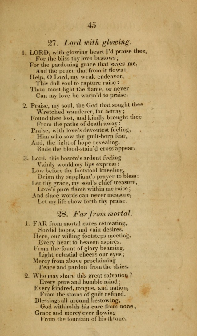 The Christian Lyre: Vol I (8th ed. rev.) page 45