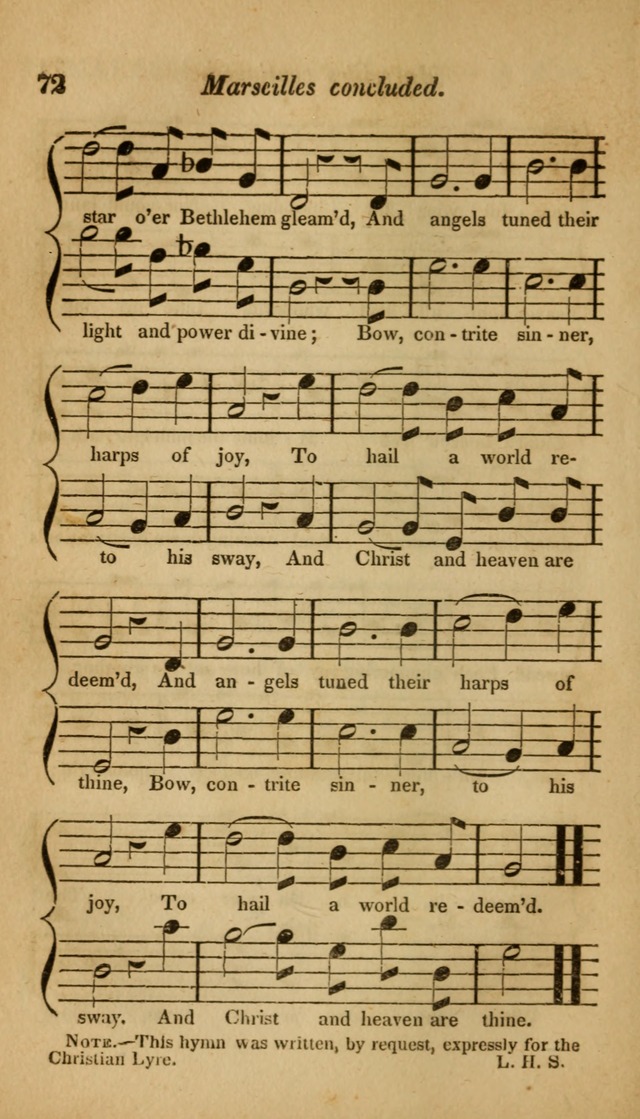 The Christian Lyre: Vol I (8th ed. rev.) page 72