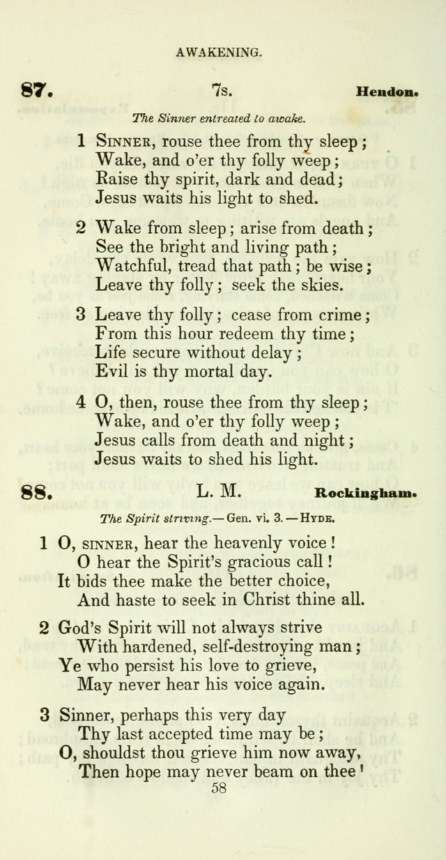 The Christian Melodist: a new collection of hymns for social religious worship page 58