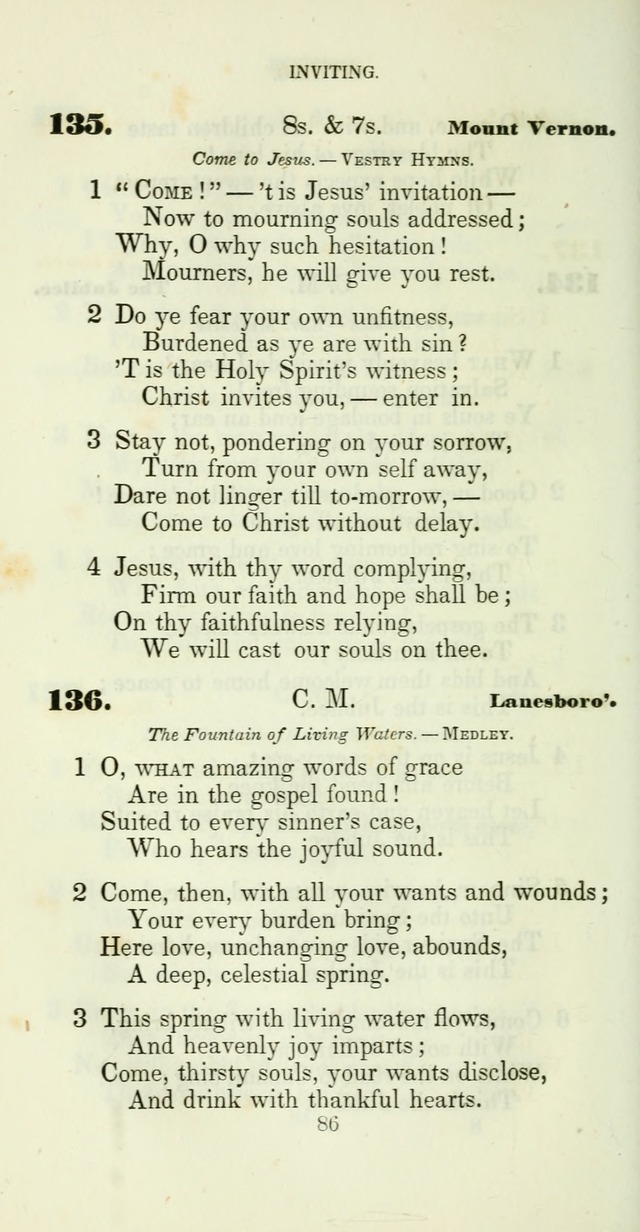 The Christian Melodist: a new collection of hymns for social religious worship page 86