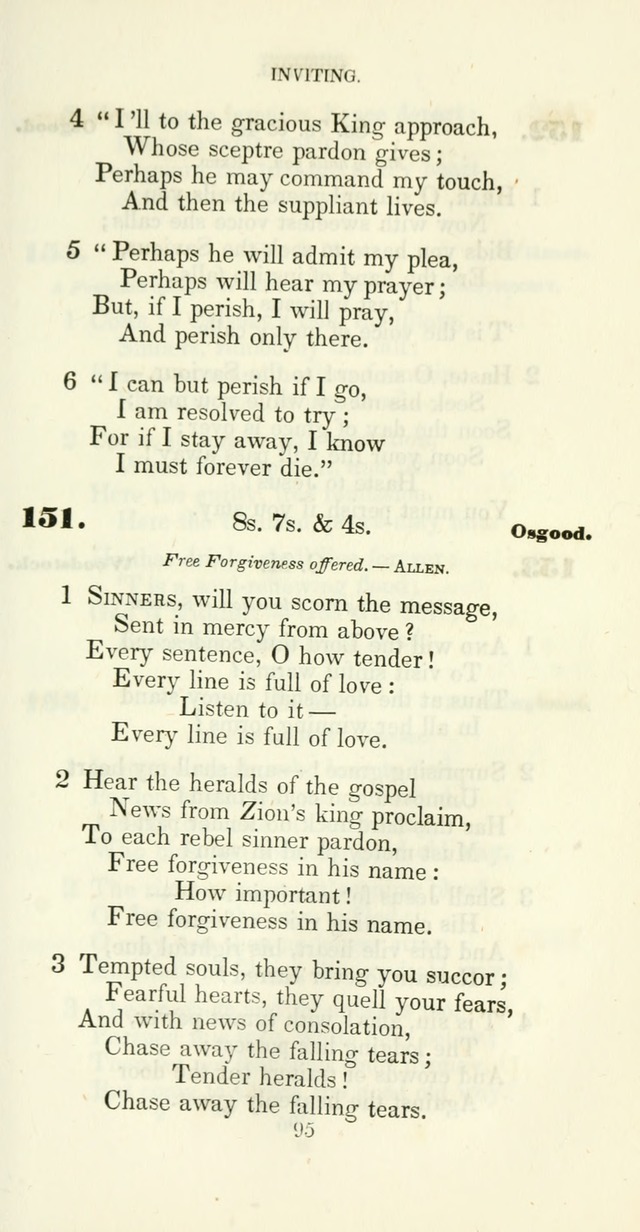 The Christian Melodist: a new collection of hymns for social religious worship page 95