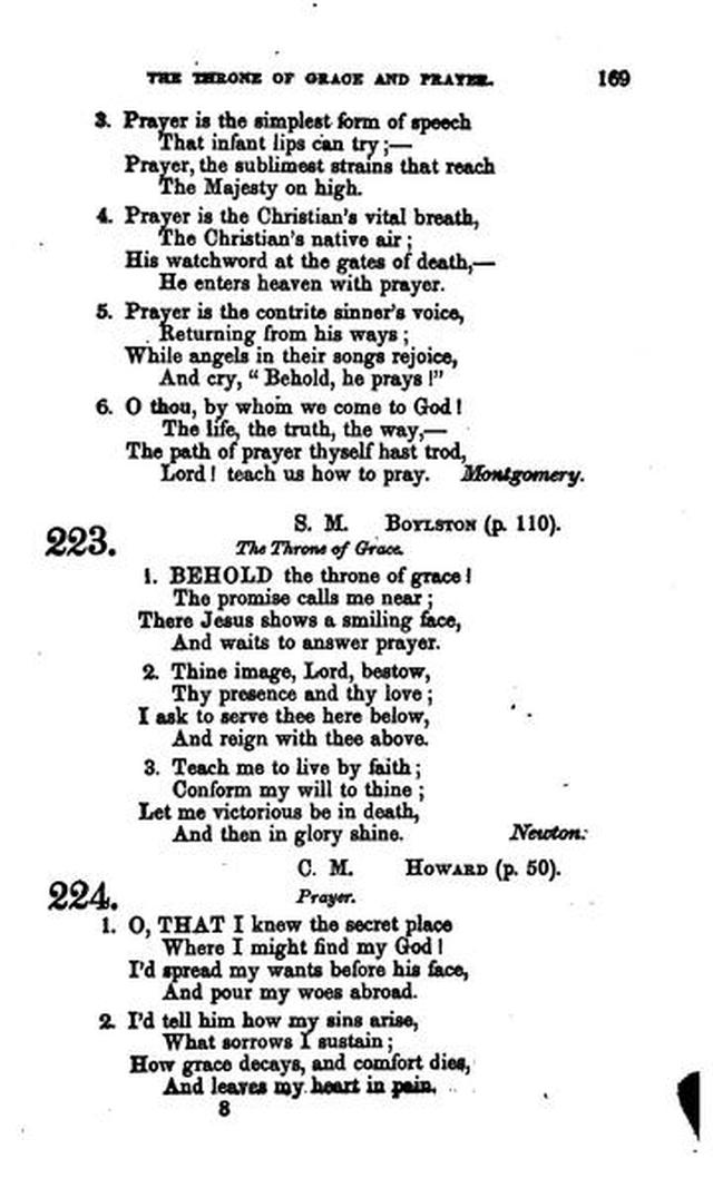 Christian Melodies: a selection of hymns and tunes designed for social and private worship in the lecture-room and the family (2nd ed.) page 168