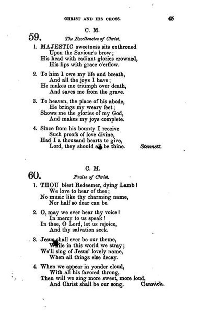 Christian Melodies: a selection of hymns and tunes designed for social and private worship in the lecture-room and the family (2nd ed.) page 44