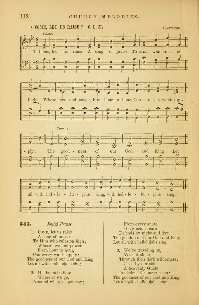 Church Melodies: collection of psalms and hymns, with appropriate music. For the use of congregations. page 112