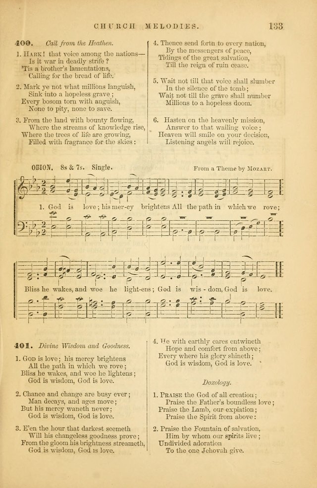 Church Melodies: collection of psalms and hymns, with appropriate music. For the use of congregations. page 133