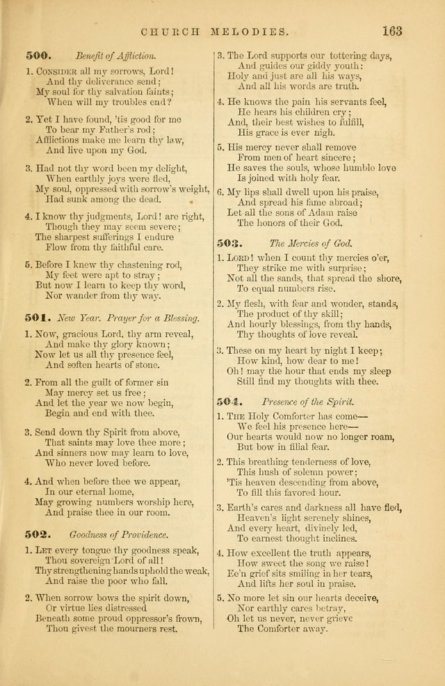 Church Melodies: collection of psalms and hymns, with appropriate music. For the use of congregations. page 163