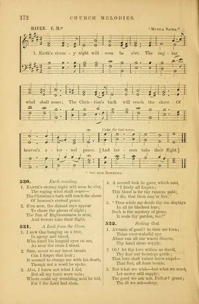 Church Melodies: collection of psalms and hymns, with appropriate music. For the use of congregations. page 172