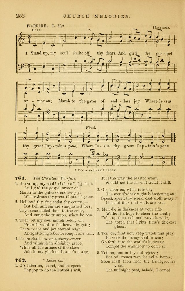 Church Melodies: collection of psalms and hymns, with appropriate music. For the use of congregations. page 252