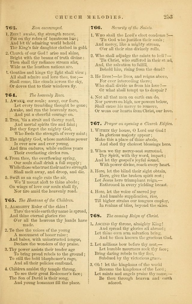 Church Melodies: collection of psalms and hymns, with appropriate music. For the use of congregations. page 253