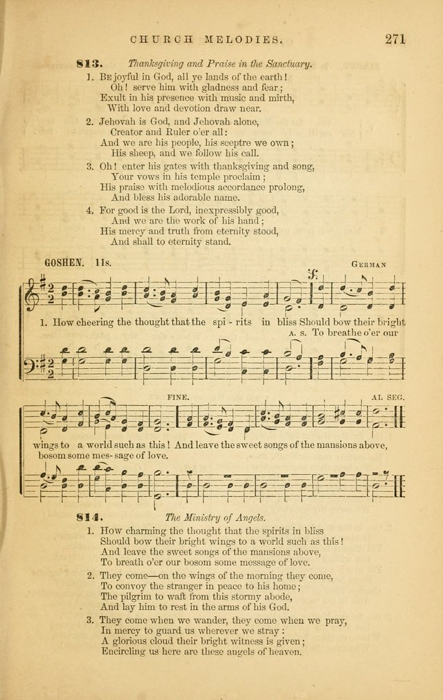 Church Melodies: collection of psalms and hymns, with appropriate music. For the use of congregations. page 273