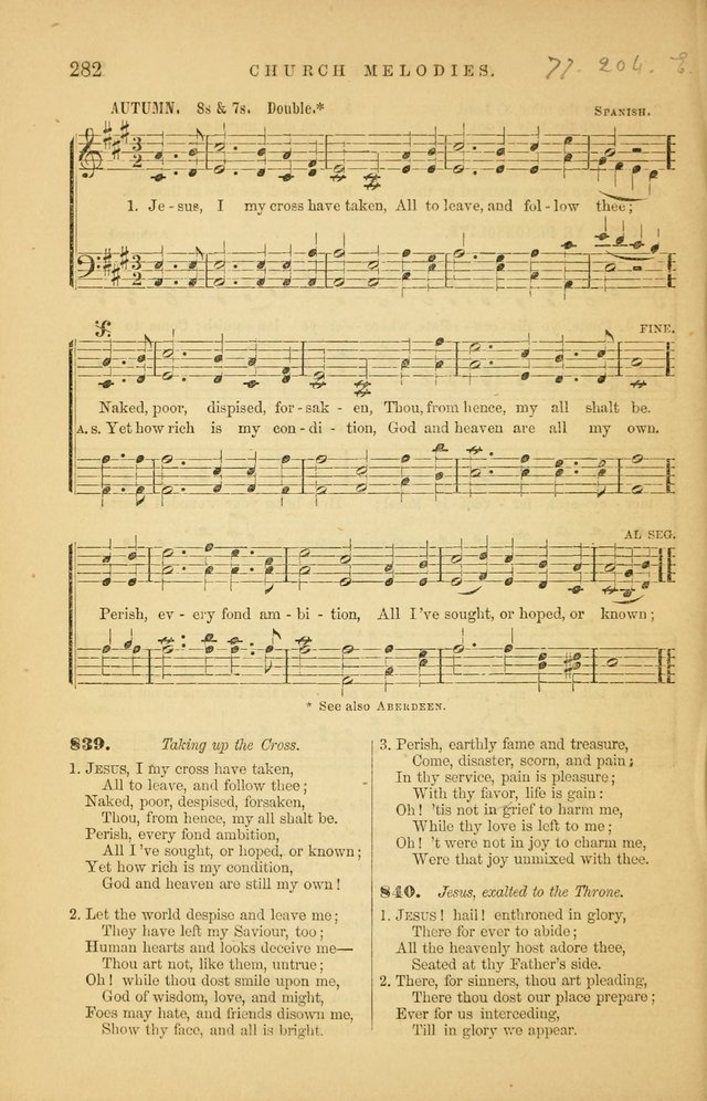 Church Melodies: collection of psalms and hymns, with appropriate music. For the use of congregations. page 284