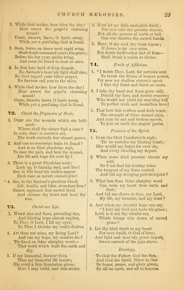 Church Melodies: collection of psalms and hymns, with appropriate music. For the use of congregations. page 29