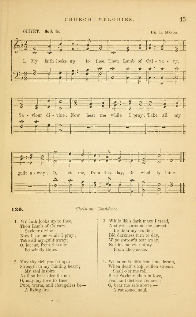 Church Melodies: collection of psalms and hymns, with appropriate music. For the use of congregations. page 45