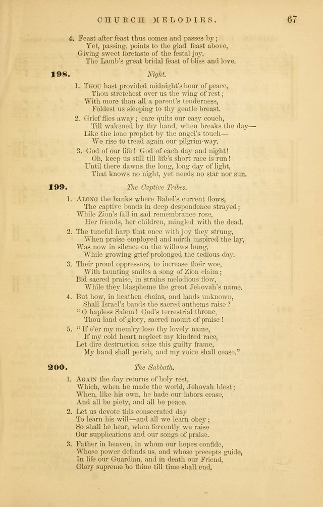 Church Melodies: collection of psalms and hymns, with appropriate music. For the use of congregations. page 67