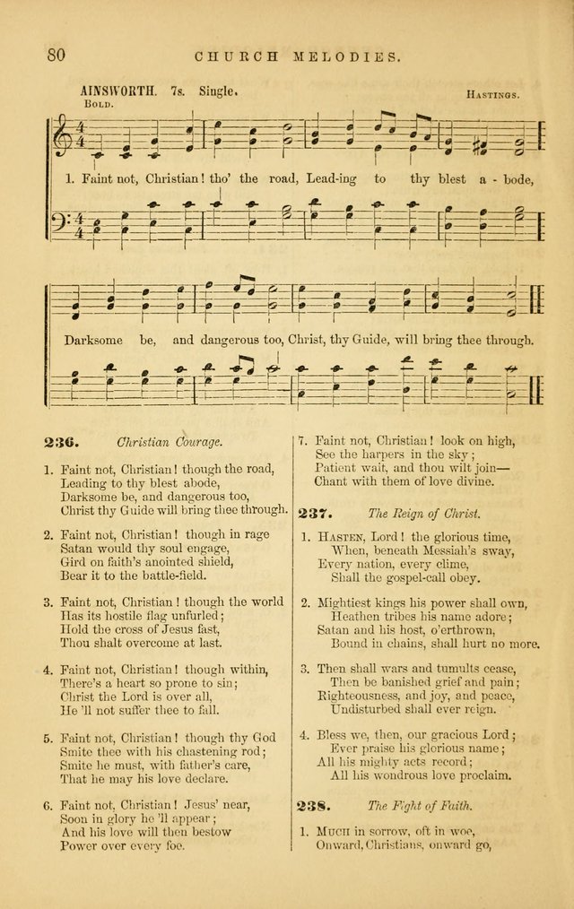 Church Melodies: collection of psalms and hymns, with appropriate music. For the use of congregations. page 80