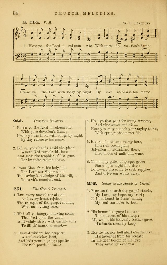 Church Melodies: collection of psalms and hymns, with appropriate music. For the use of congregations. page 84