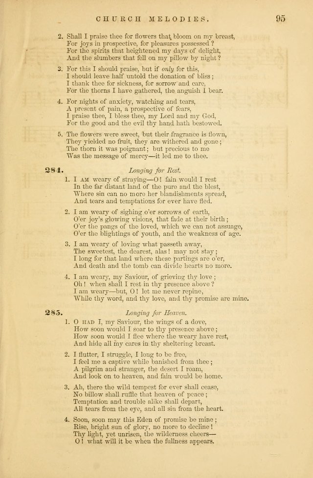 Church Melodies: collection of psalms and hymns, with appropriate music. For the use of congregations. page 95