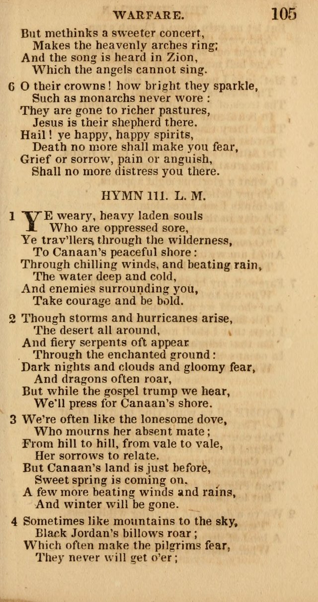 The Camp-Meeting Chorister: or, a collection of hymns and spiritual songs, for the pious of all denominations. To be sung at camp meetings, during revivals of religion, and on other occasions page 107