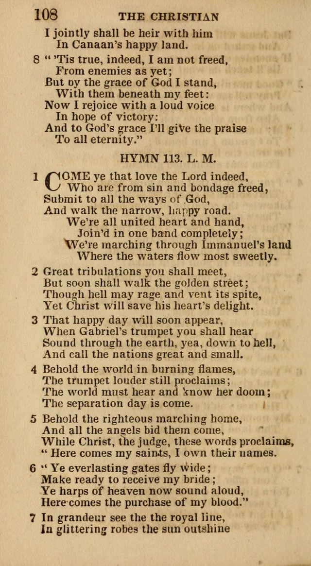 The Camp-Meeting Chorister: or, a collection of hymns and spiritual songs, for the pious of all denominations. To be sung at camp meetings, during revivals of religion, and on other occasions page 110