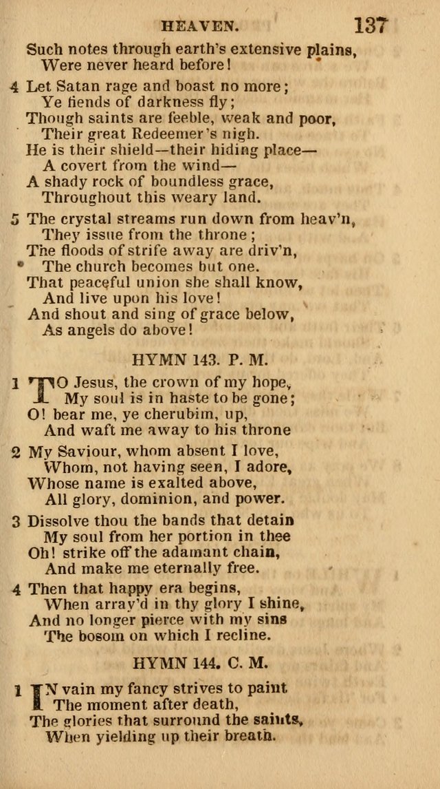 The Camp-Meeting Chorister: or, a collection of hymns and spiritual songs, for the pious of all denominations. To be sung at camp meetings, during revivals of religion, and on other occasions page 139