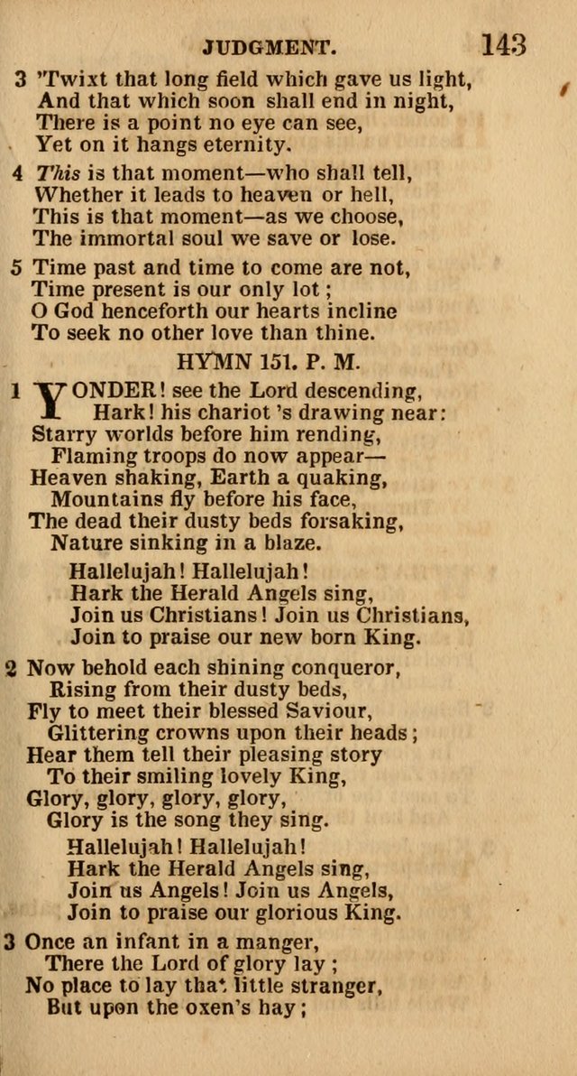 The Camp-Meeting Chorister: or, a collection of hymns and spiritual songs, for the pious of all denominations. To be sung at camp meetings, during revivals of religion, and on other occasions page 145