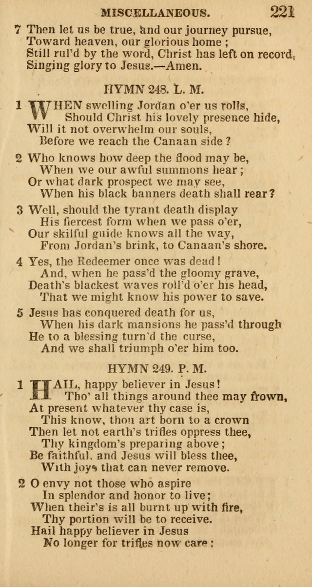 The Camp-Meeting Chorister: or, a collection of hymns and spiritual songs, for the pious of all denominations. To be sung at camp meetings, during revivals of religion, and on other occasions page 223