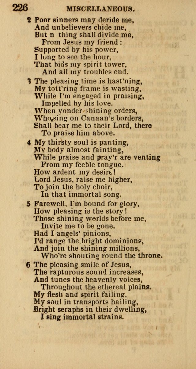 The Camp-Meeting Chorister: or, a collection of hymns and spiritual songs, for the pious of all denominations. To be sung at camp meetings, during revivals of religion, and on other occasions page 228