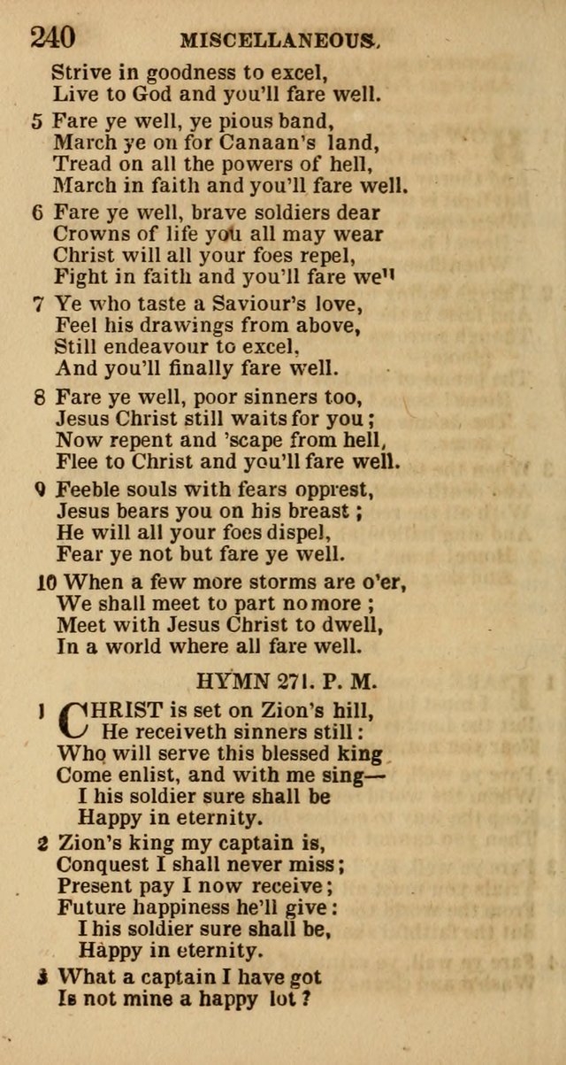 The Camp-Meeting Chorister: or, a collection of hymns and spiritual songs, for the pious of all denominations. To be sung at camp meetings, during revivals of religion, and on other occasions page 242