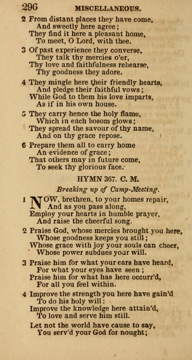 The Camp-Meeting Chorister: or, a collection of hymns and spiritual songs, for the pious of all denominations. To be sung at camp meetings, during revivals of religion, and on other occasions page 298