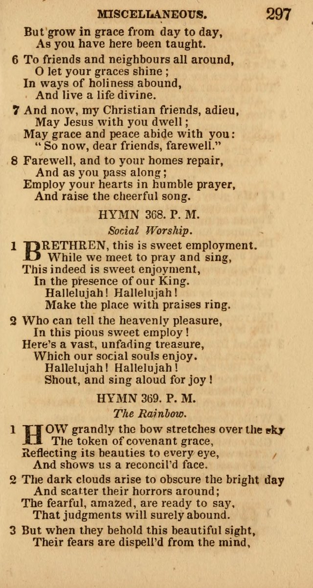 The Camp-Meeting Chorister: or, a collection of hymns and spiritual songs, for the pious of all denominations. To be sung at camp meetings, during revivals of religion, and on other occasions page 299